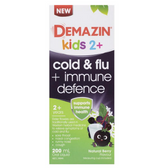 Demazin Kids 2+ Cold & Flu + Immune Defence Natural Berry Oral Liquid 200mL
